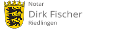 Notar Dirk Fischer Riedlingen – Wappen